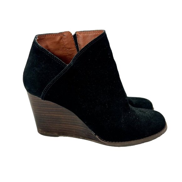 Lucky Brand Shoes - Lucky Brand Yakeema Ankle Boots Booties Shoes Women's Size 8.5 Black Suede